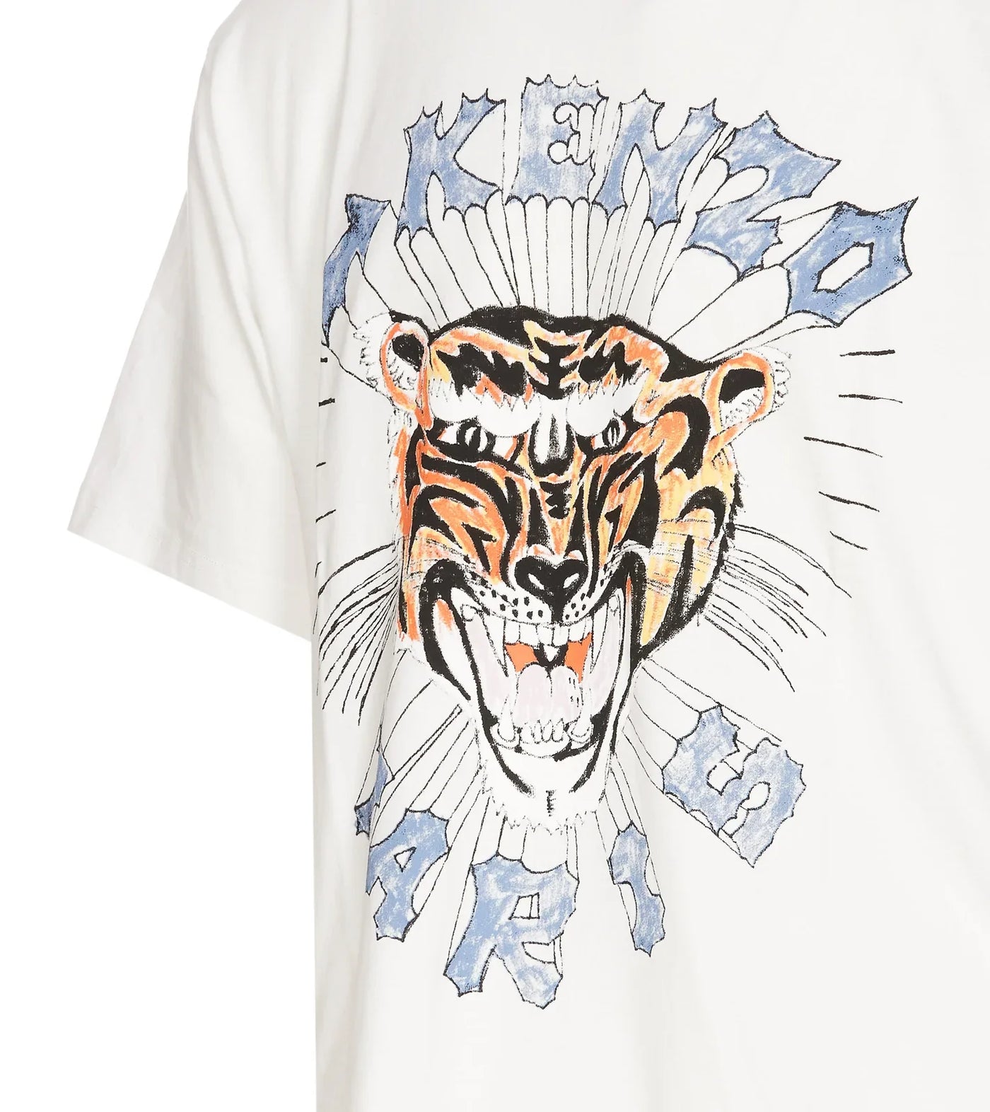 Kenzo T-shirt met tijgerprint en logo in het wit