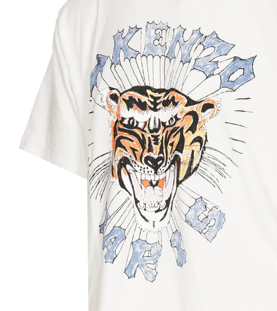 Kenzo T-shirt met tijgerprint en logo in het wit