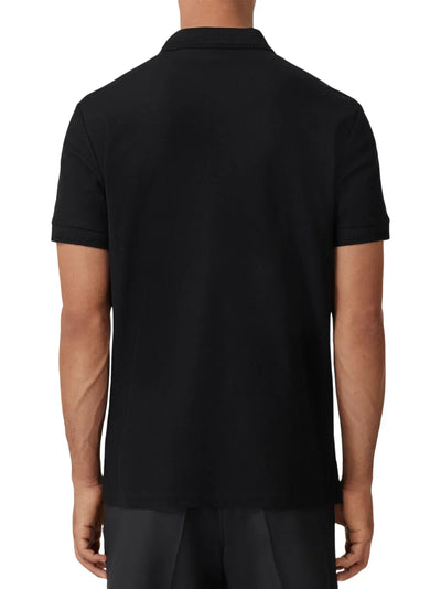 Burberry Branded Eddie Circle Logo Zwart Poloshirt