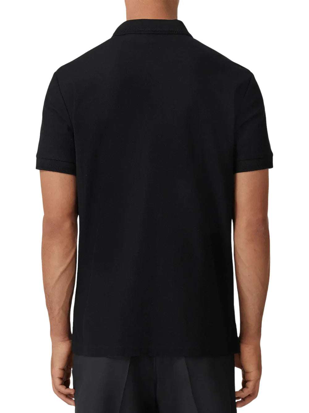 Burberry Branded Eddie Circle Logo Polo Shirt in Black