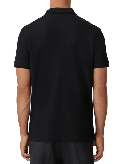 Burberry Branded Eddie Circle Logo Polo Shirt in Black