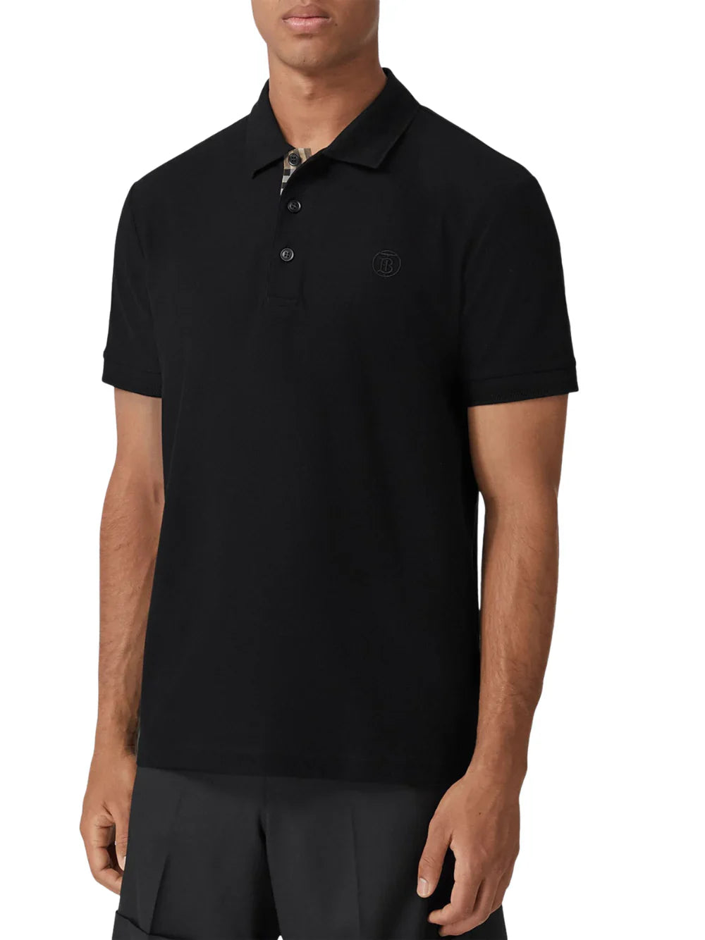 Burberry Branded Eddie Circle Logo Zwart Poloshirt