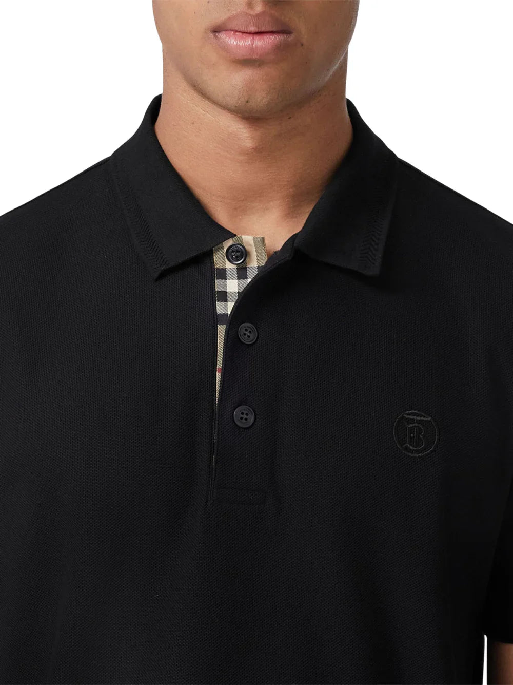 Burberry Branded Eddie Circle Logo Zwart Poloshirt