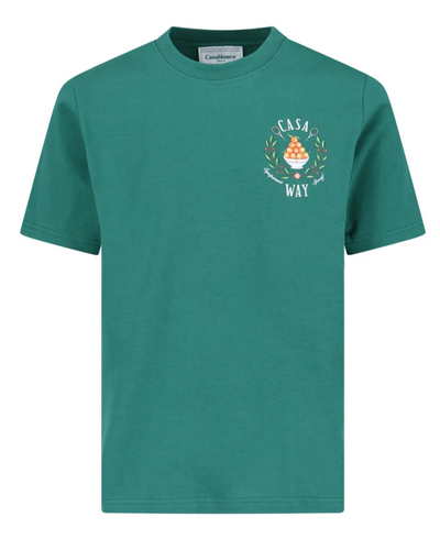 Casablanca Casa Way Bowl of Oranges Printed Green T-Shirt