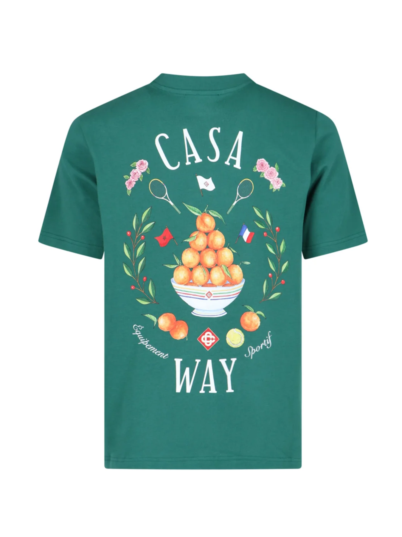 Casablanca Casa Way Bowl of Oranges Printed Green T-Shirt