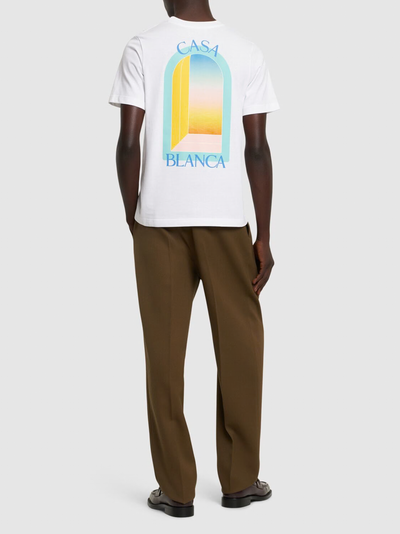 Casablanca L'Arche Colore bedrukt T-shirt in wit