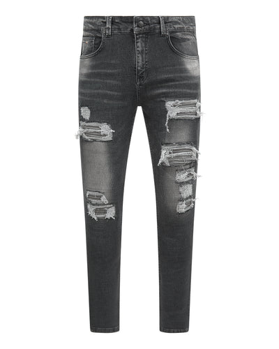 Magiri Nanterre gescheurde jeans met scheuren in grijs