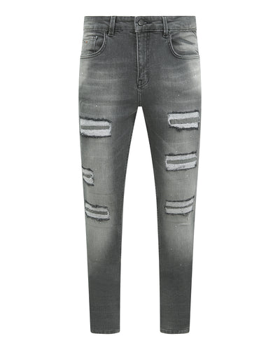 Magiri Douai gescheurde patch jeans in grijs