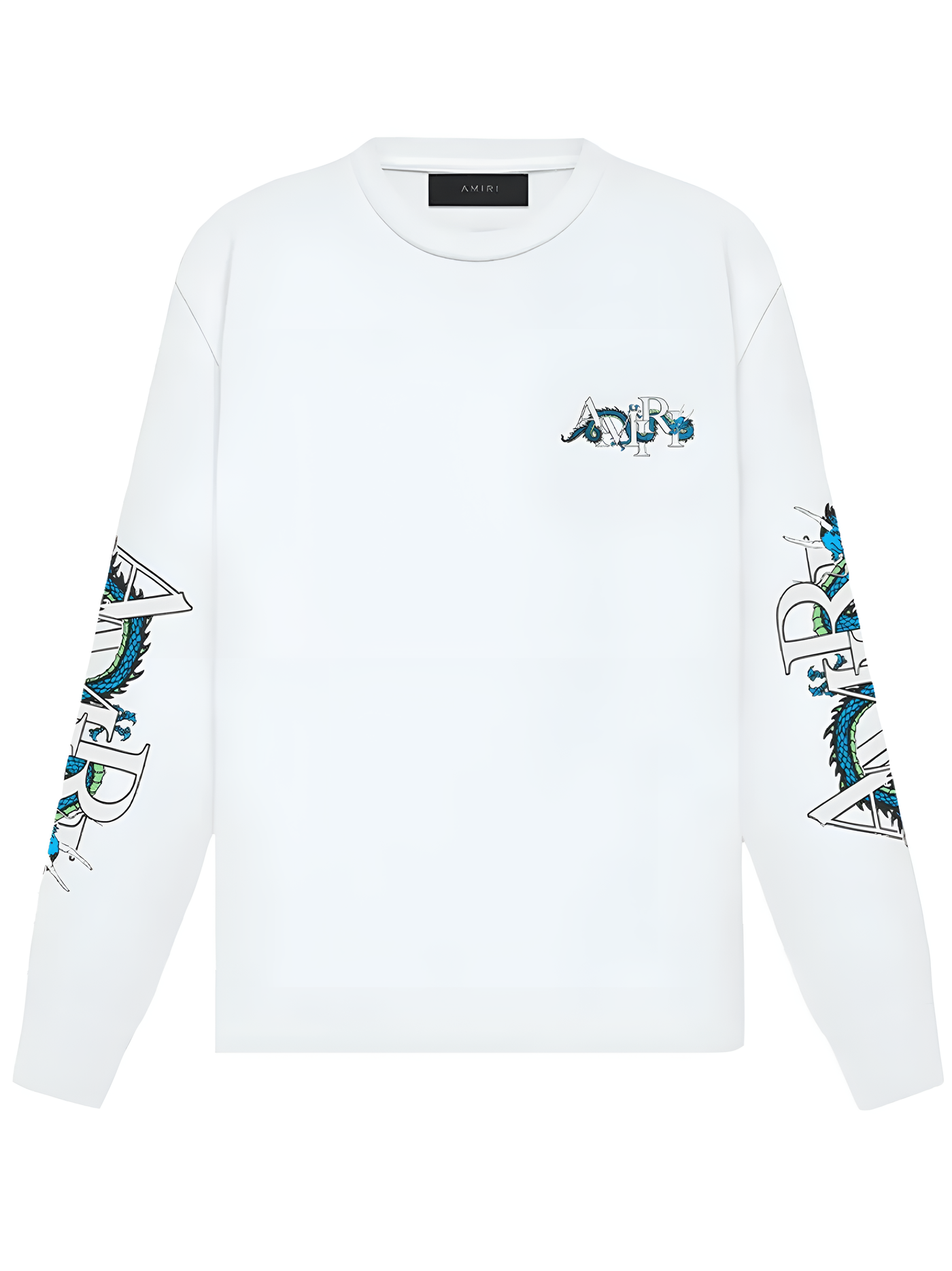 Amiri CNY Dragon Printed Long Sleeve T-Shirt in White
