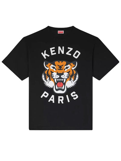 Kenzo Lucky Tiger Printed T-Shirt in Black
