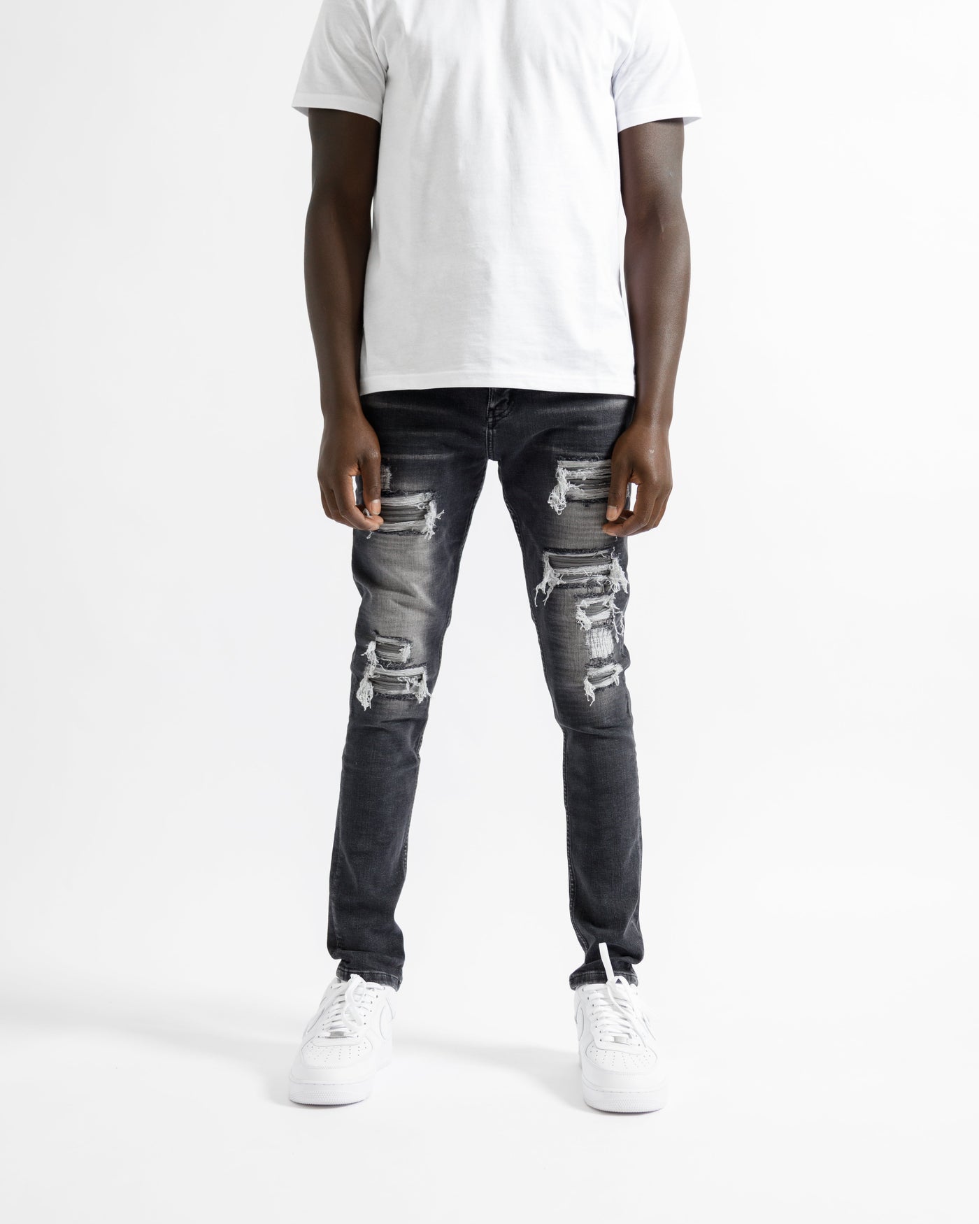 Magiri Nanterre gescheurde jeans met scheuren in grijs