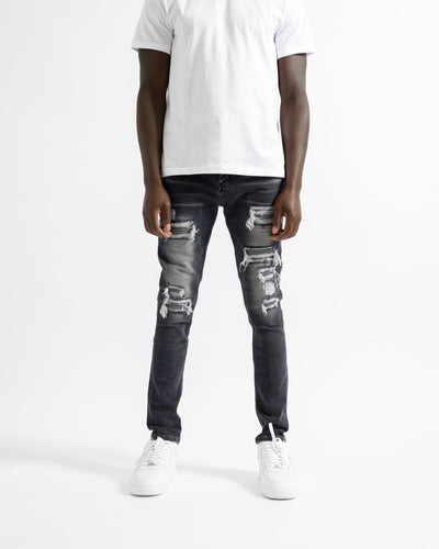 Magiri Nanterre gescheurde jeans met scheuren in grijs