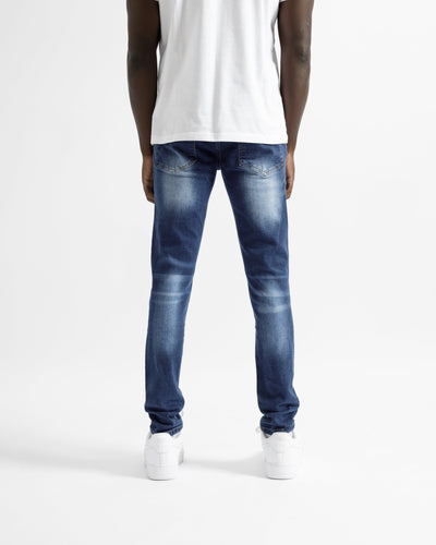 Magiri Montpellier gescheurde jeans met scheuren in blauw