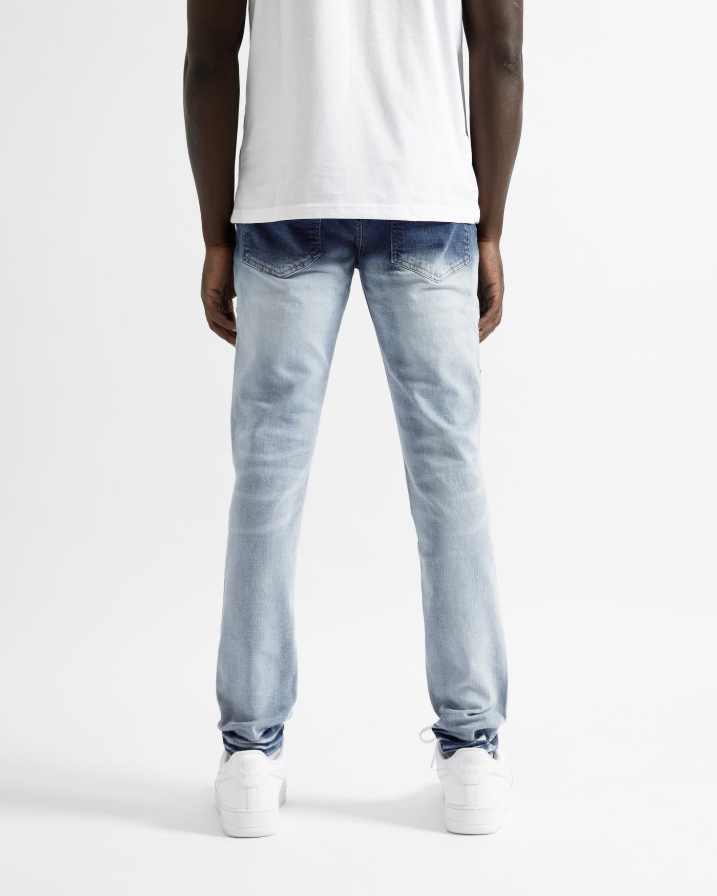 Magiri Cannes Gradient Faded Ripped Jeans in Blauw