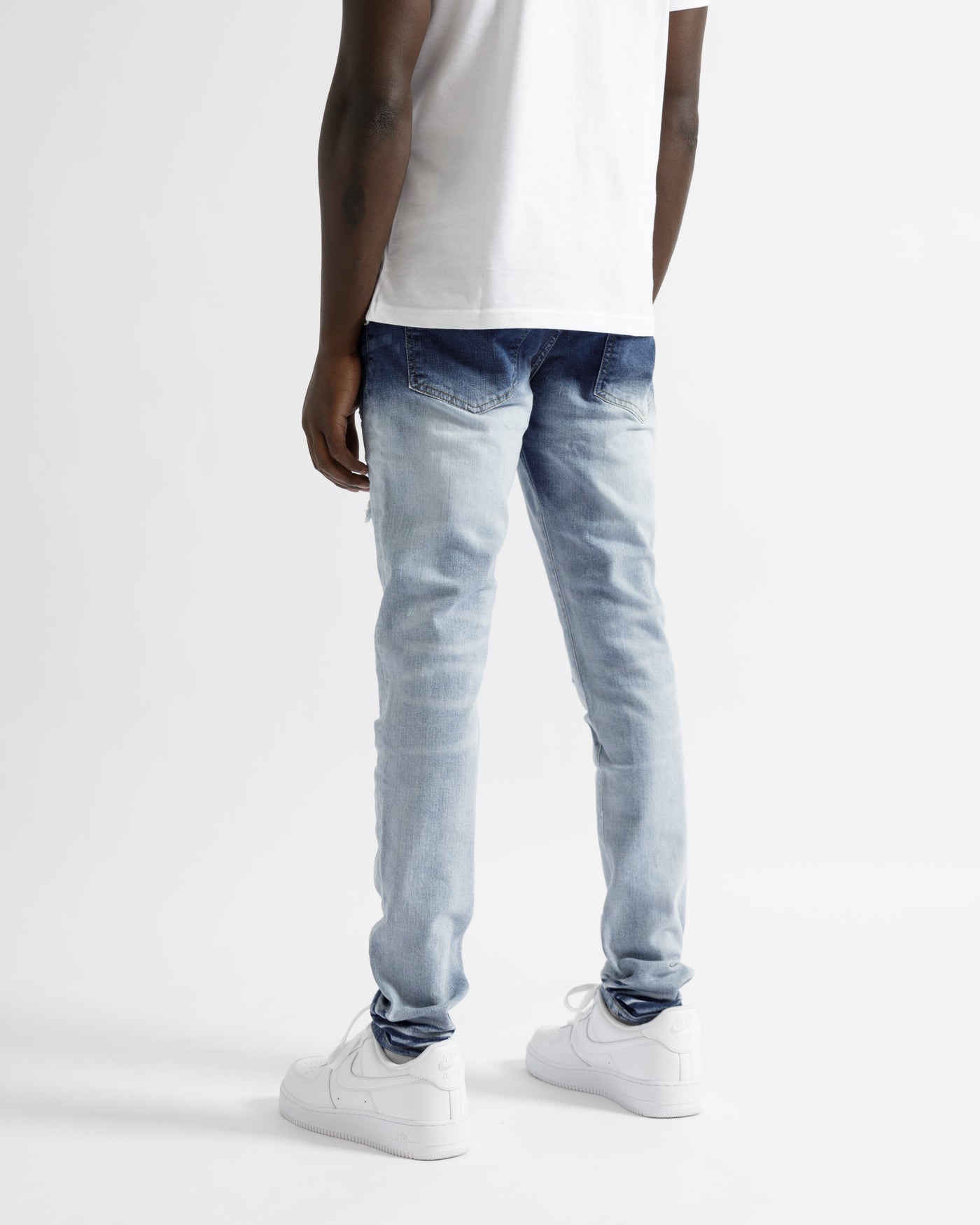 Magiri Cannes Gradient Faded Ripped Jeans in Blauw