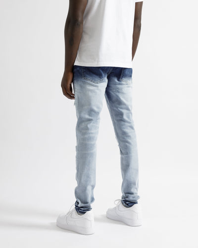 Magiri Cannes Gradient Faded Ripped Jeans in Blauw