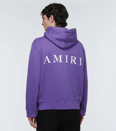 Amiri Heren Logo Katoenen Hoodie Paars
