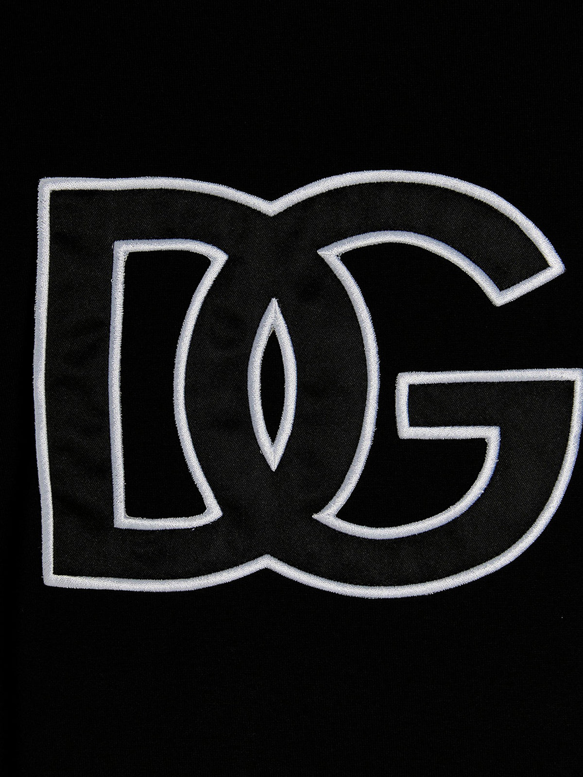 Dolce &amp; Gabbana gedetailleerd DG geborduurd logo T-shirt in zwart
