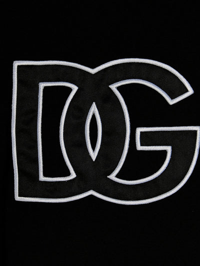 Dolce &amp; Gabbana gedetailleerd DG geborduurd logo T-shirt in zwart