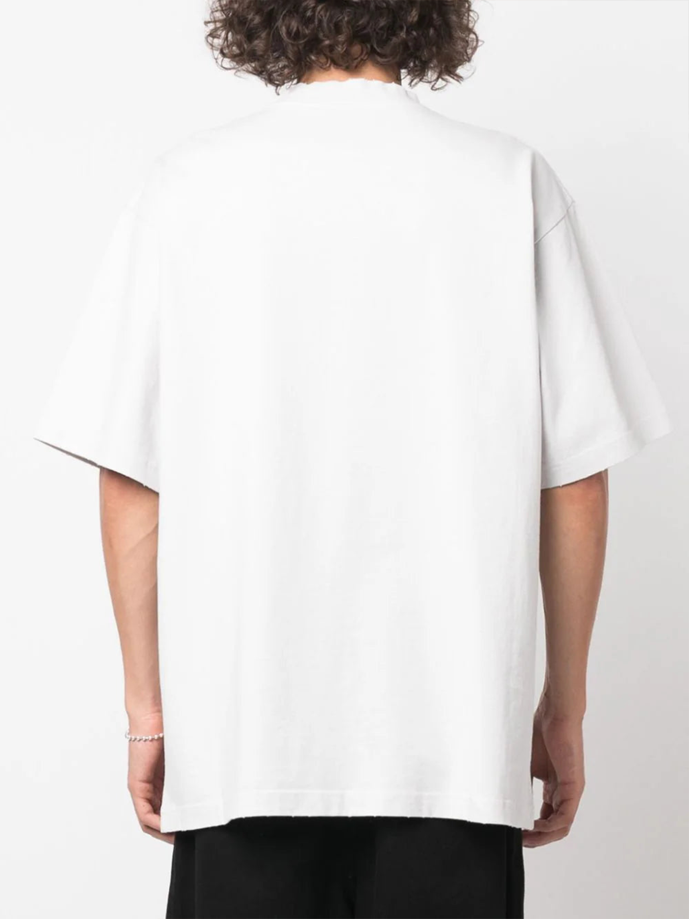 Balenciaga T-shirt met omgekeerd logo in het wit