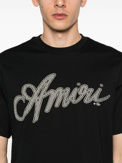 Amiri Script Logo T-shirt in zwart