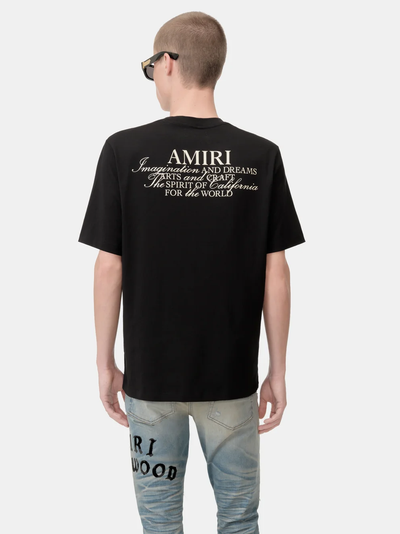Amiri Spirit Logo T-shirt in zwart
