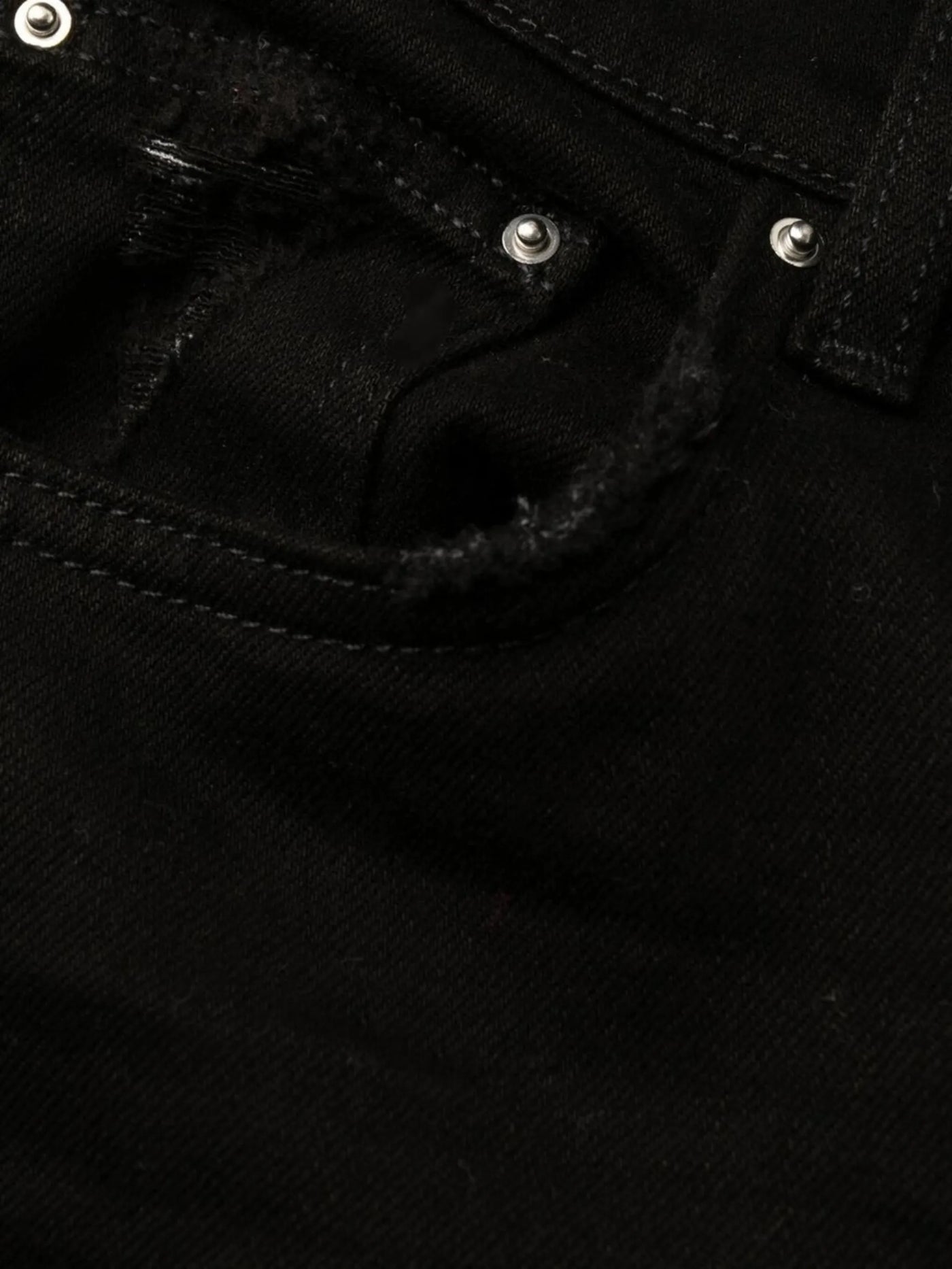Amiri leren Thrasher gescheurde jeans in zwart