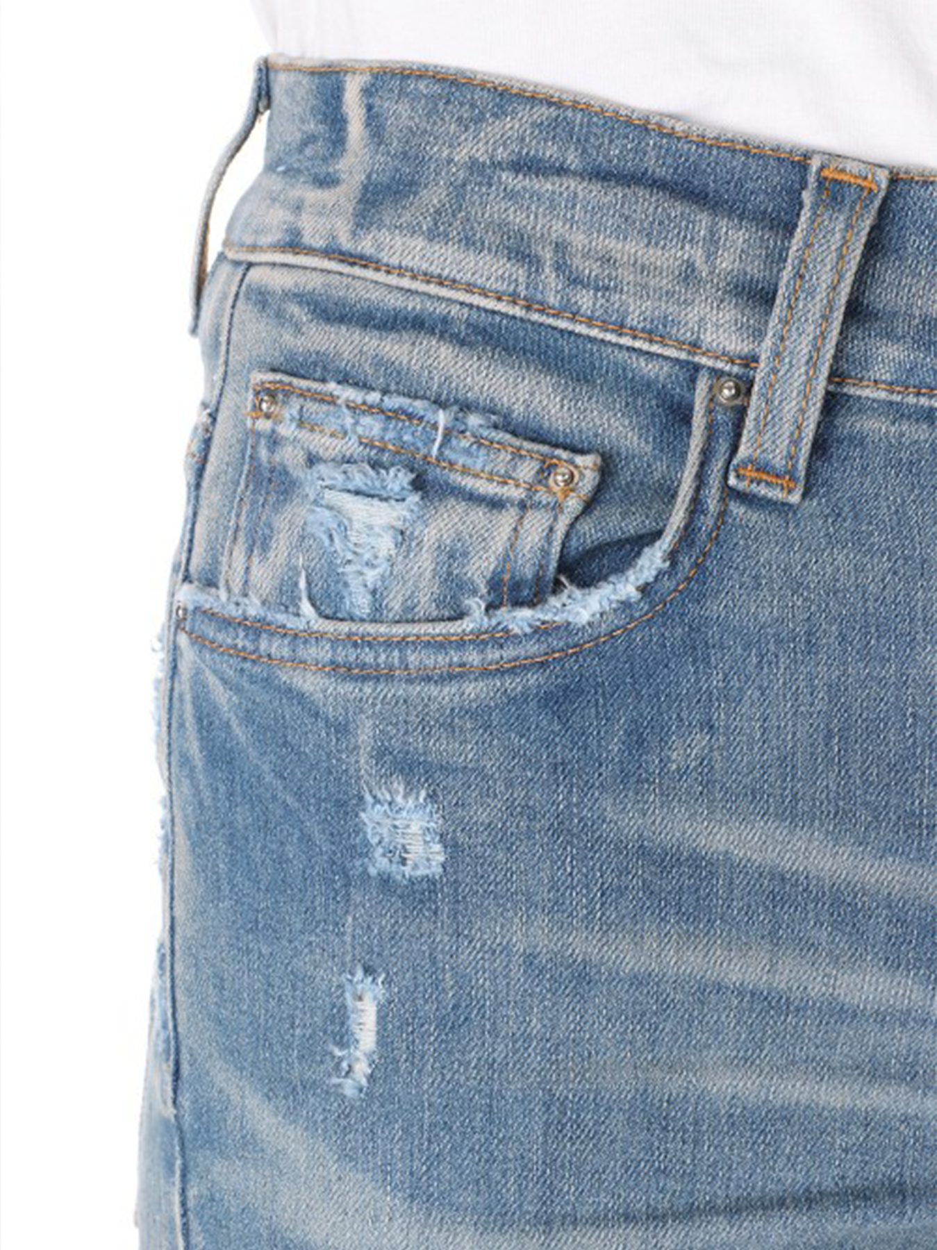 Amiri Tie Dye Bandana Thrasher Skinny Jeans in Blauw