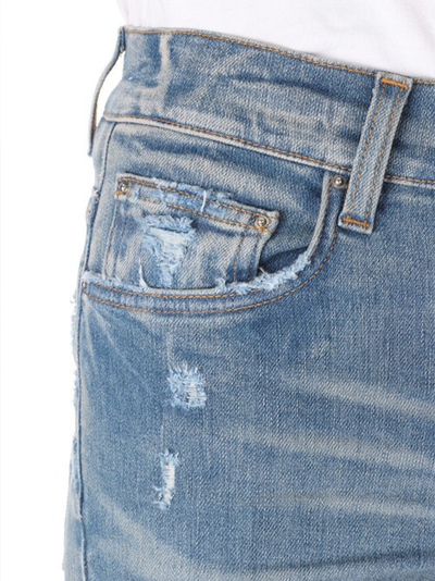 Amiri Tie Dye Bandana Thrasher Skinny Jeans in Blauw