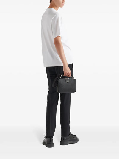 Prada Triangle Plaque T-Shirt in White