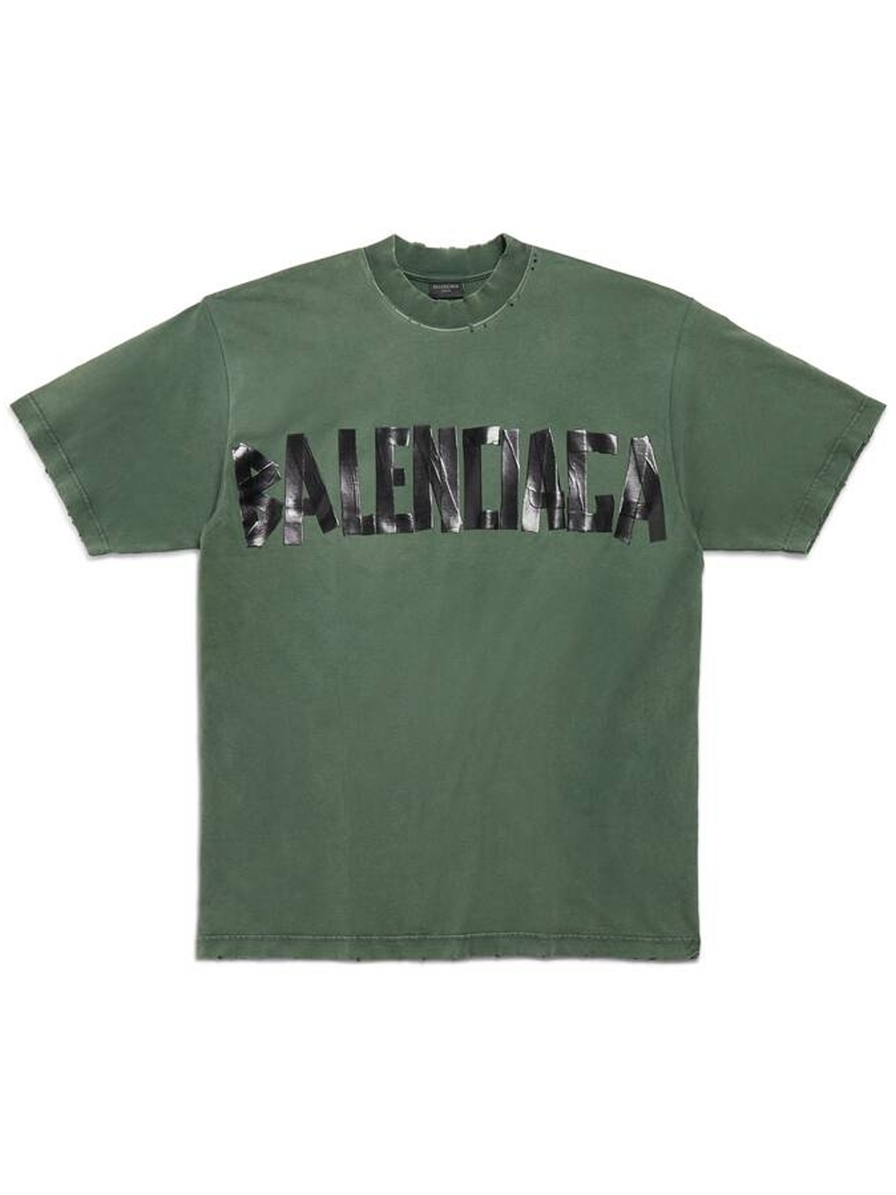 Balenciaga Taped Logo T-Shirt in Green