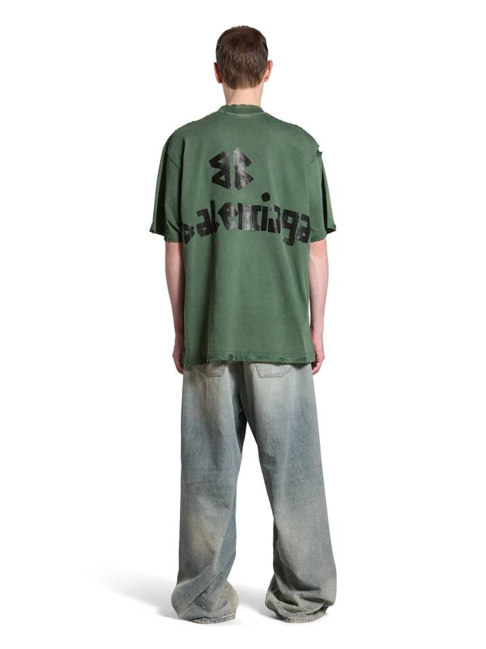 Balenciaga Taped Logo T-Shirt in Green