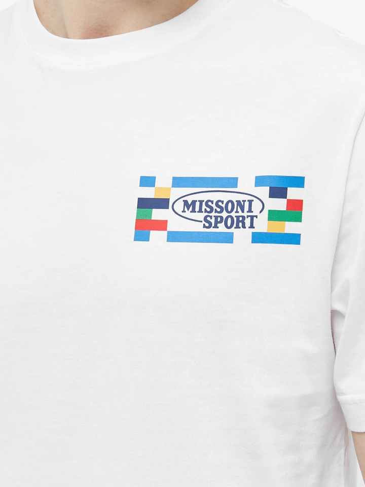 Missoni Sport Small Logo T-shirt in het wit