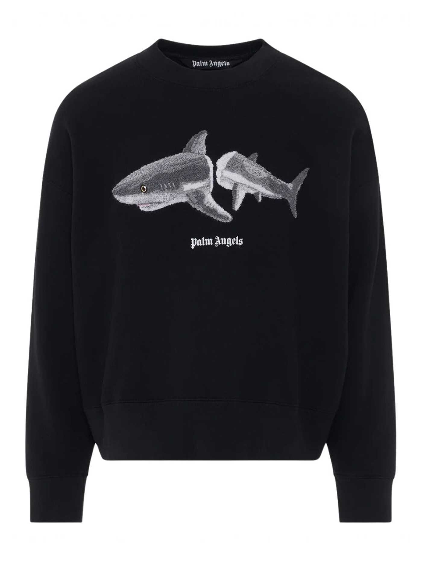 Palm Angels Broken Shark Logo Sweatshirt in Zwart