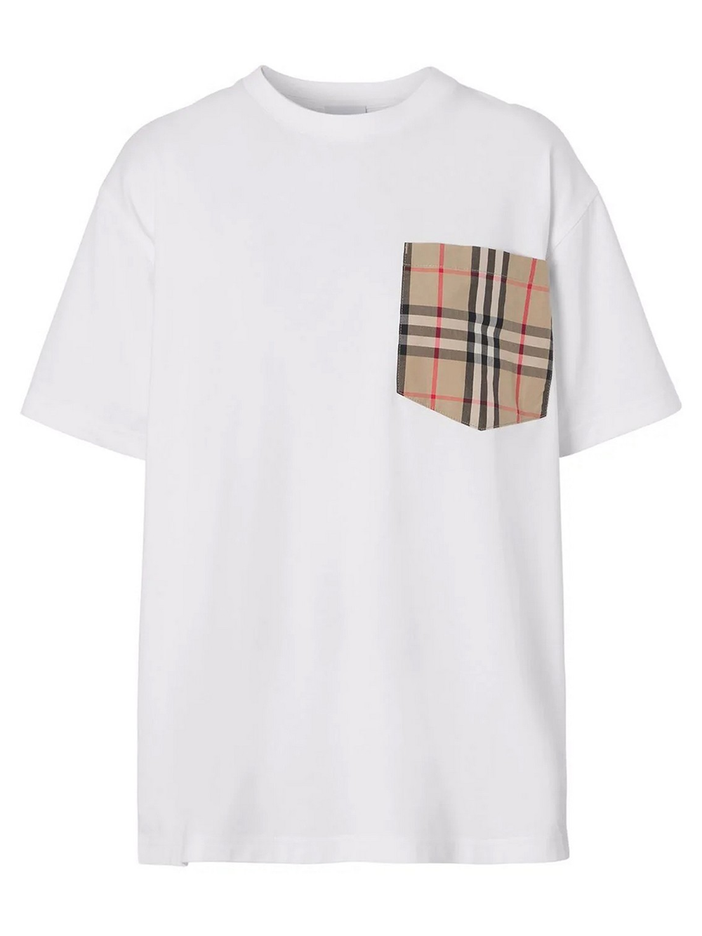 Burberry Check Pocket T-Shirt in White