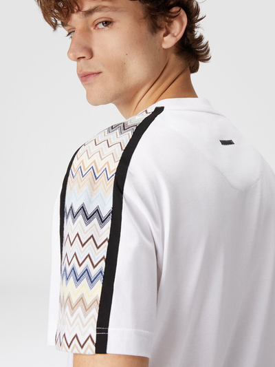 Missoni Zig Zag Sleeve T-shirt in Wit