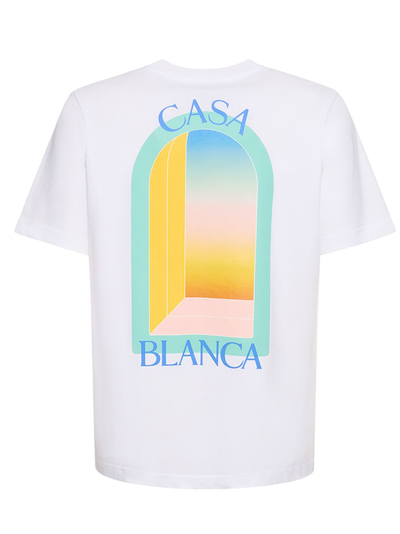 Casablanca L'Arche Colore bedrukt T-shirt in wit