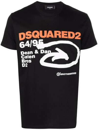 Dsquared2 6495 Arrow Katoenen T-shirt Zwart