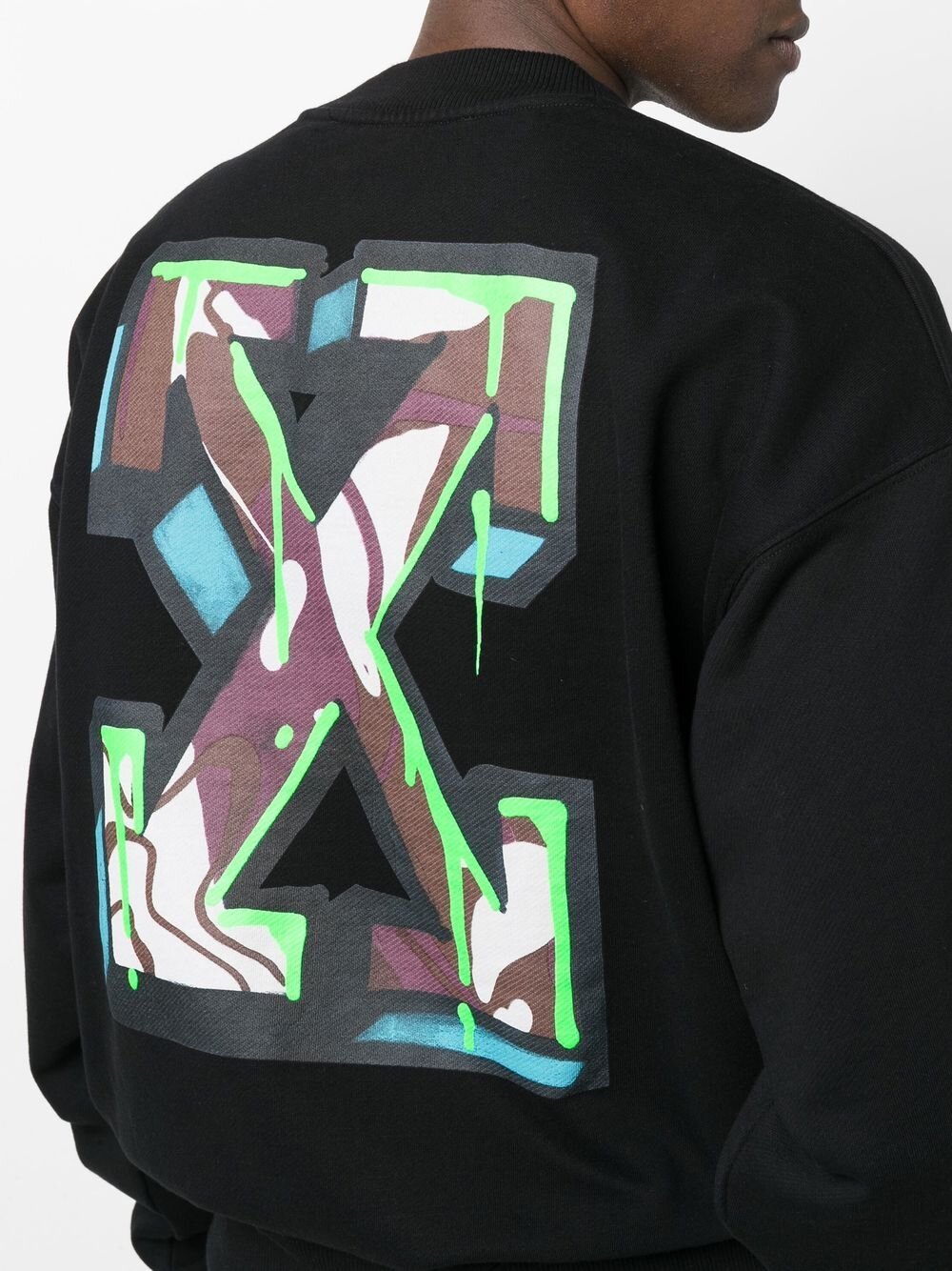 Gebroken wit Neen Arrow Skate zwart sweatshirt