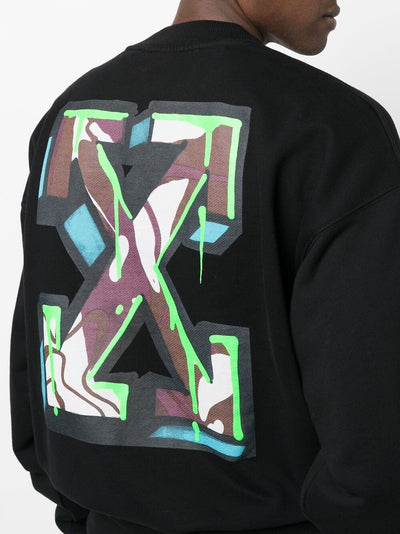 Gebroken wit Neen Arrow Skate zwart sweatshirt