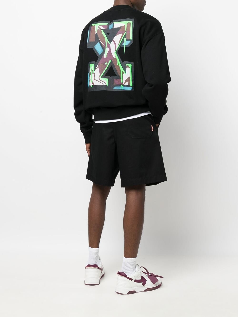 Gebroken wit Neen Arrow Skate zwart sweatshirt