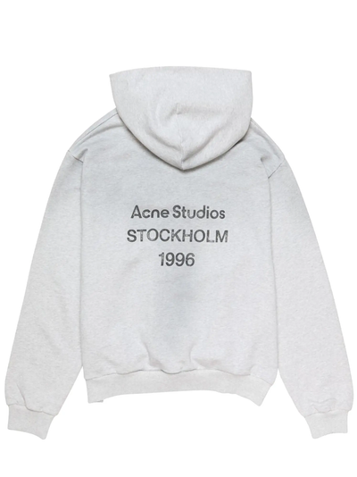Acne Studios Stockholm Logo Hoodie in Grey