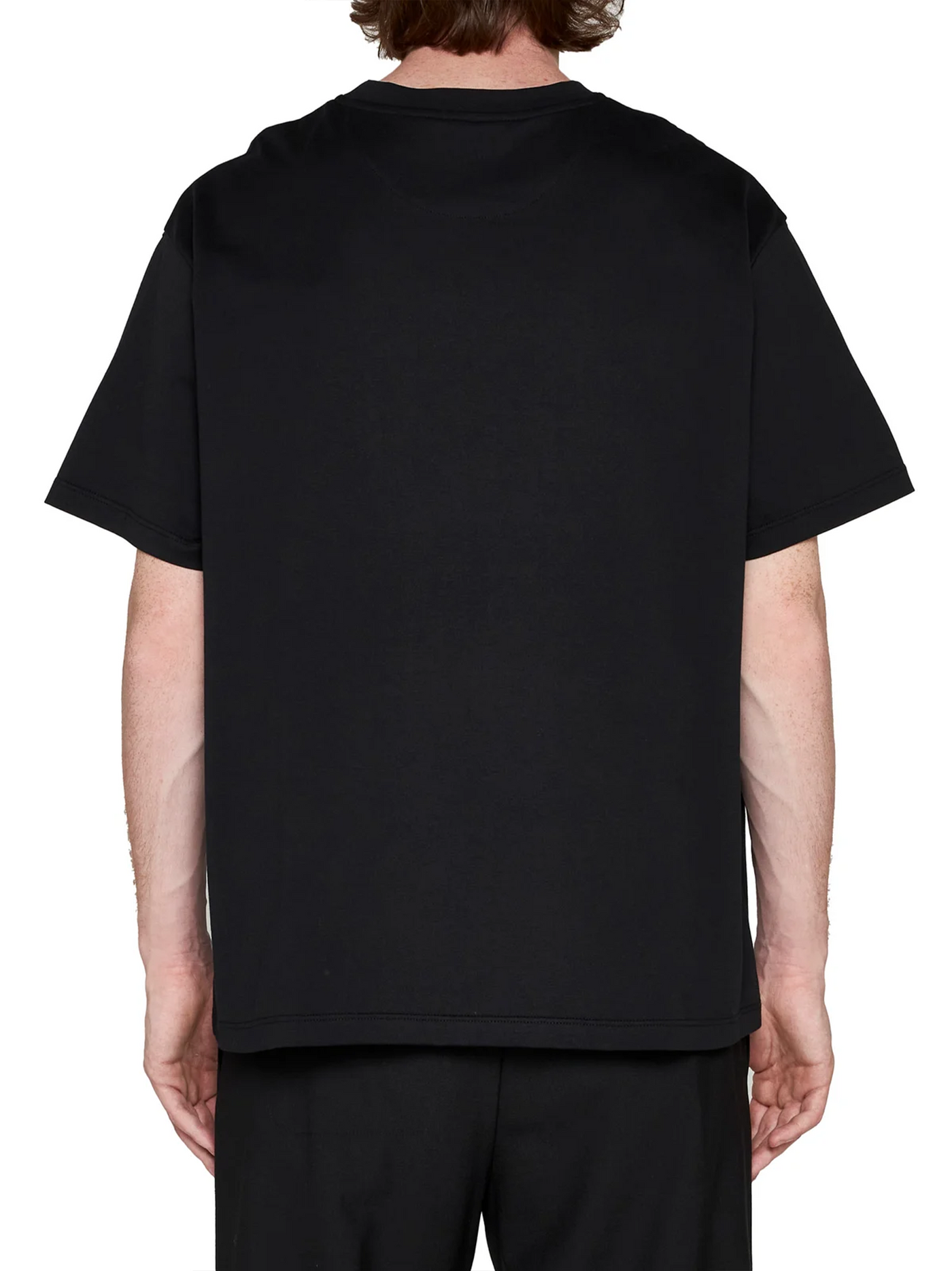 Fendi geborduurd FF Fendi logo T-shirt in zwart