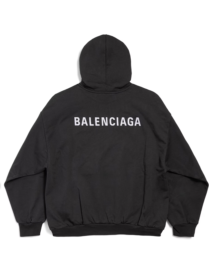 Balenciaga Nieuwe Balenciaga Back Hoodie Medium Fit in Zwart