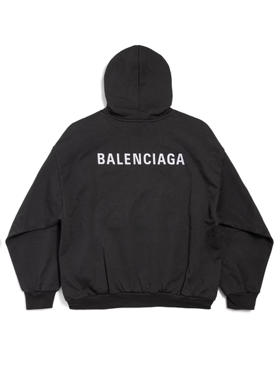 Balenciaga Nieuwe Balenciaga Back Hoodie Medium Fit in Zwart