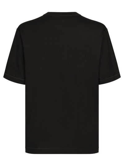 Dolce & Gabbana Roman Numerals Crest Embroidered Logo T-Shirt in Black