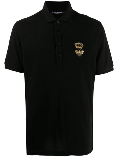 Dolce &amp; Gabbana Heren Borduurwerk Piquet Polo Zwart