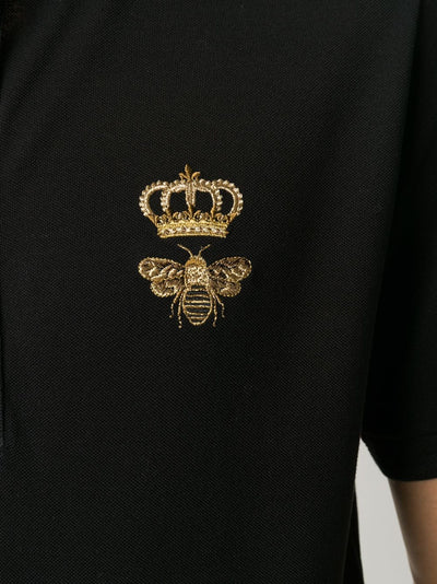Dolce &amp; Gabbana Heren Borduurwerk Piquet Polo Zwart