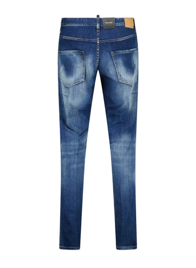 Dsquared2 'Cool Guy' Beige Logo Slim Fit Jeans Blauw