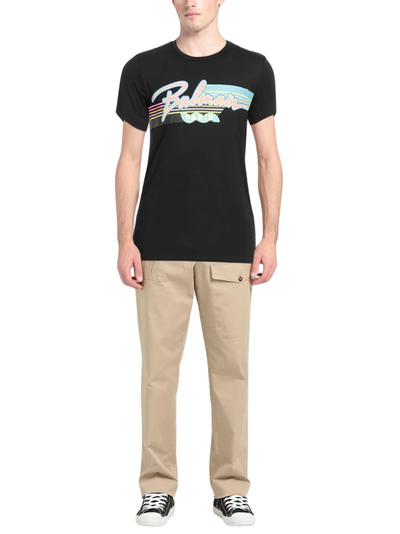 Balmain Retro Logo T-shirt in Zwart